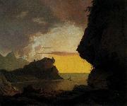 Joseph wright of derby Joseph Wright of Derby. Sunset on the Coast near Naples Sweden oil painting artist